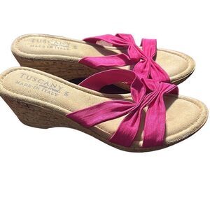 Tuscany‎ Easy Street Cork Wedge Sandals size 9